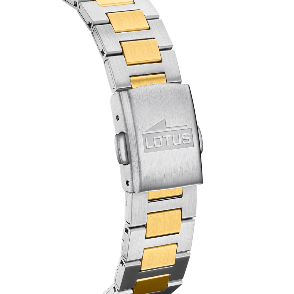 Lotus Orologio Solo Tempo Acciaio e Oro Quadrante Silver