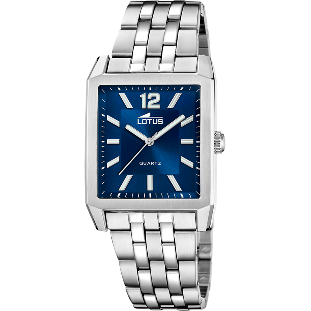 Lotus Orologio Solo Tempo Acciaio Quadrante Blu