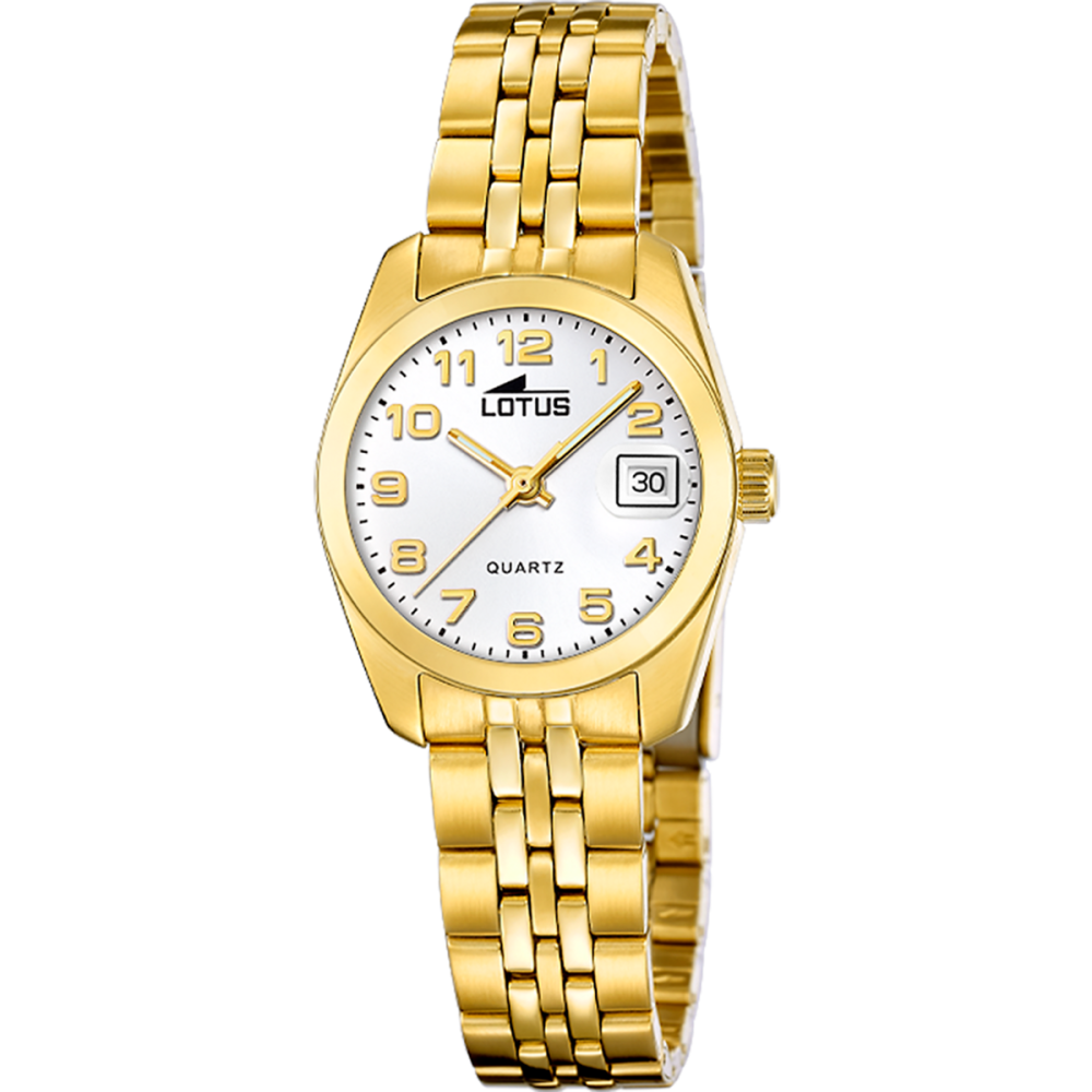 Lotus Orologio Solo Tempo Acciaio Gold Quadrante Bianco