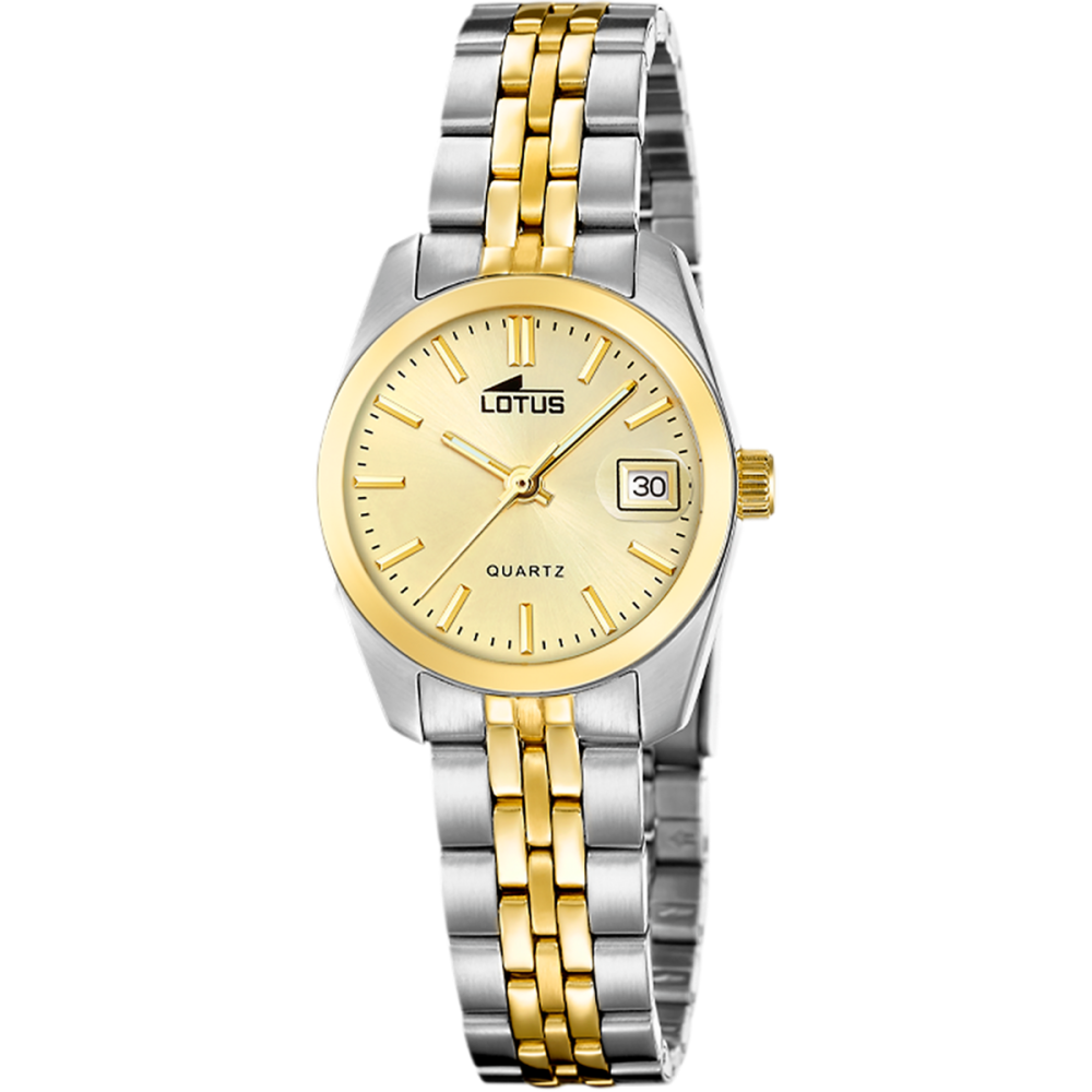 Lotus Orologio Solo Tempo Acciaio Bicolore Quadrante Gold