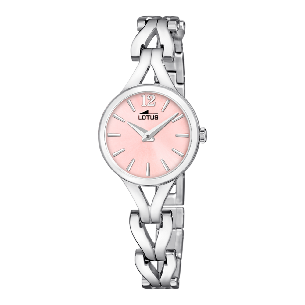 Lotus Orologio Solo Tempo Acciaio Quadrante Rosa
