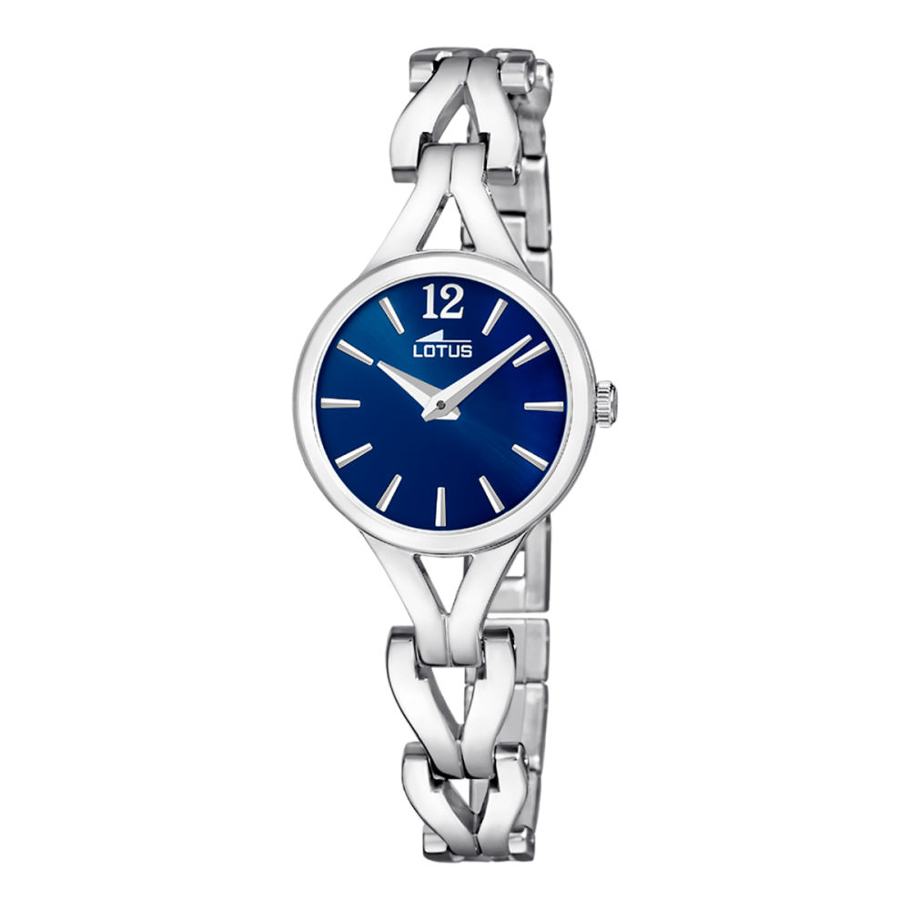 Lotus Orologio Solo Tempo Acciaio Quadrante Blu