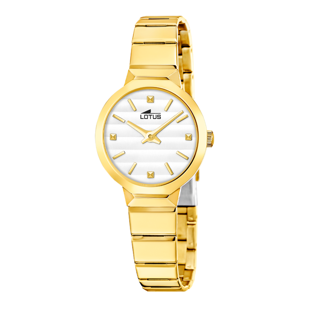 Lotus Orologio Solo Tempo Acciaio Gold Quadrante Silver