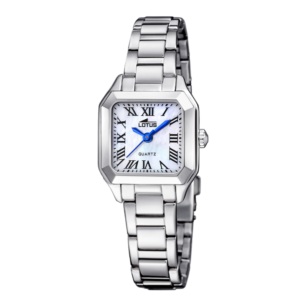 Lotus Orologio Solo Tempo Acciaio Quadrante Bianco