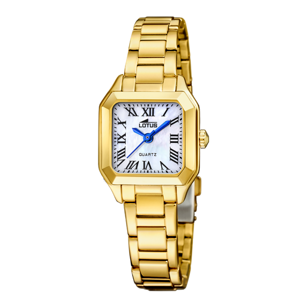 Lotus Orologio Solo Tempo Acciaio Gold Quadrante Bianco