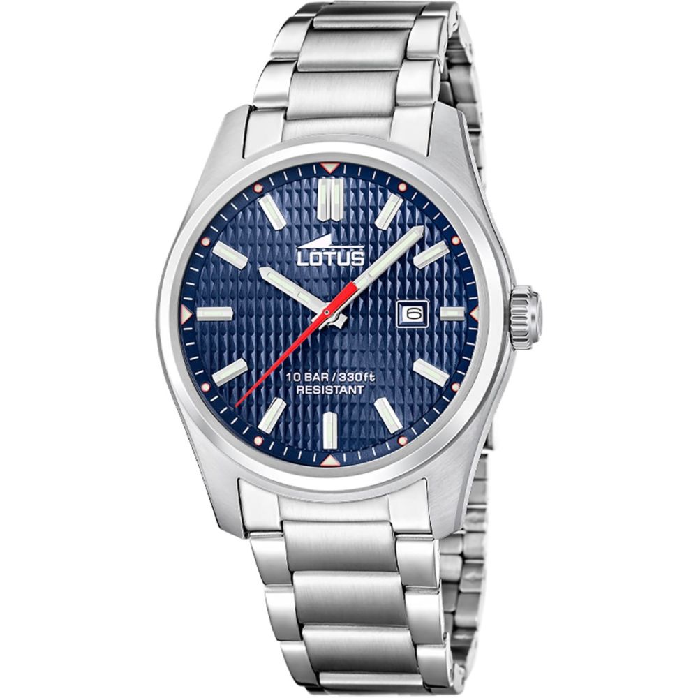 Lotus Solo Tempo Acciaio Quadrante Blu
