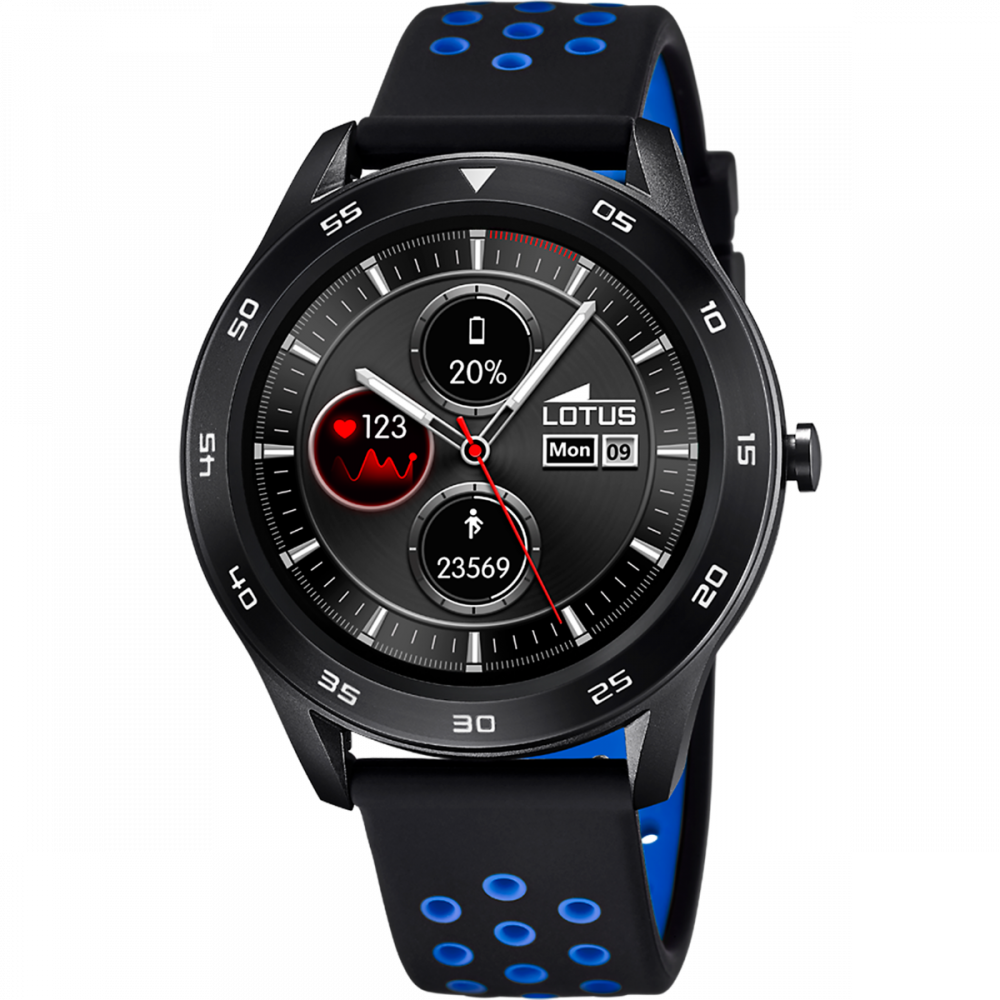 Lotus Orologio Unisex Smartwatch Acciaio Nero/Blu