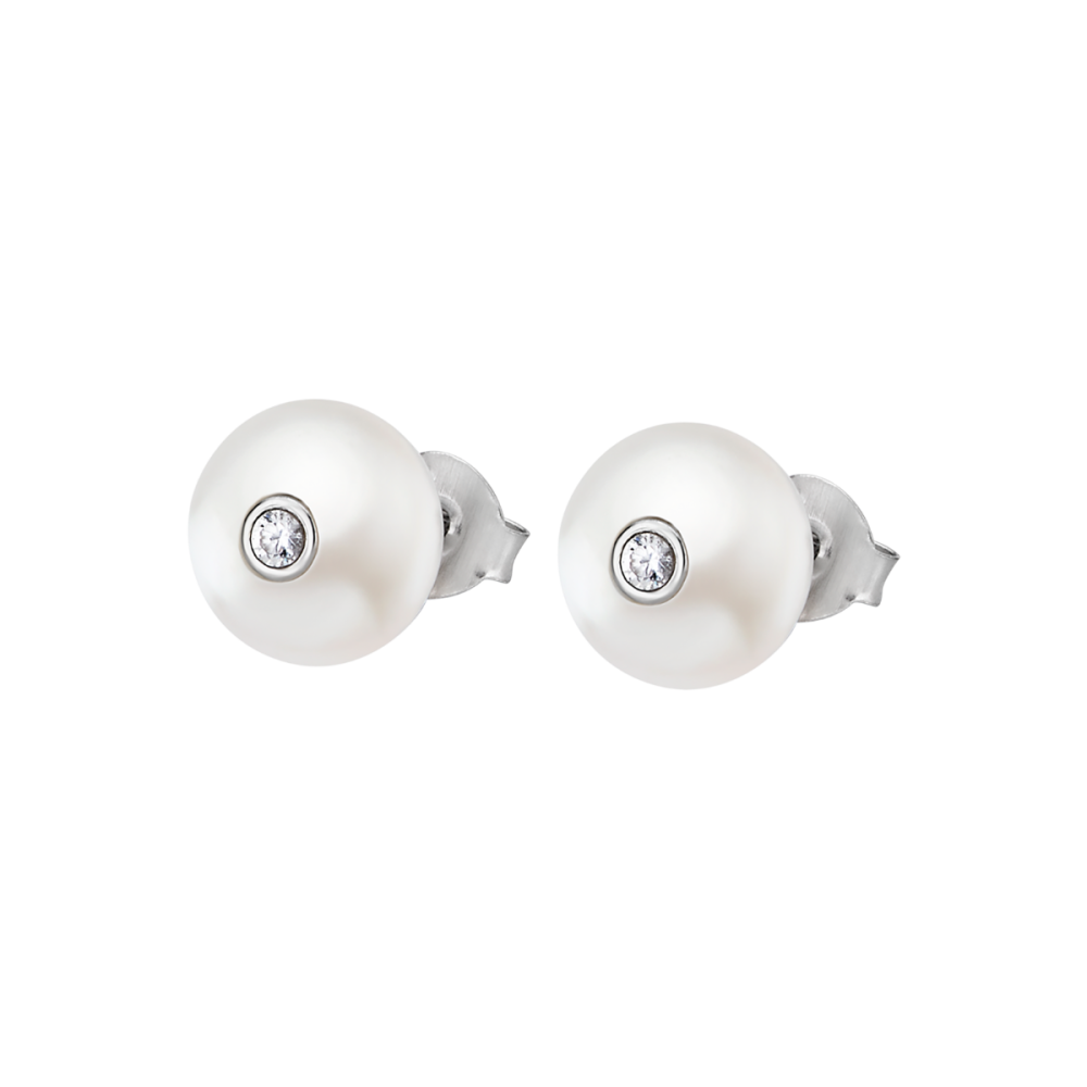 Lotus Orecchini Lobo Argento Perla 