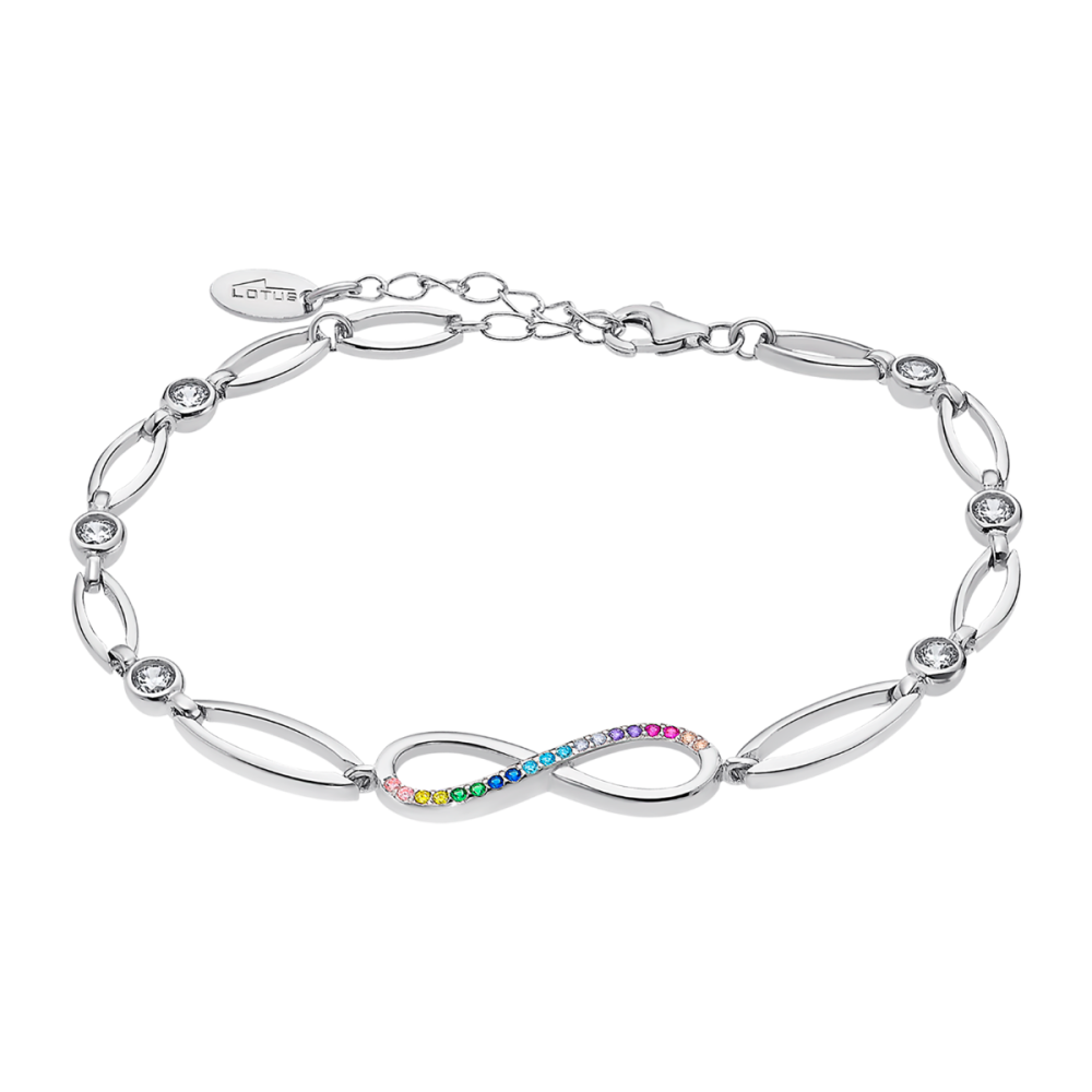 Lotus Bracciale Argento Infinito Multicolor