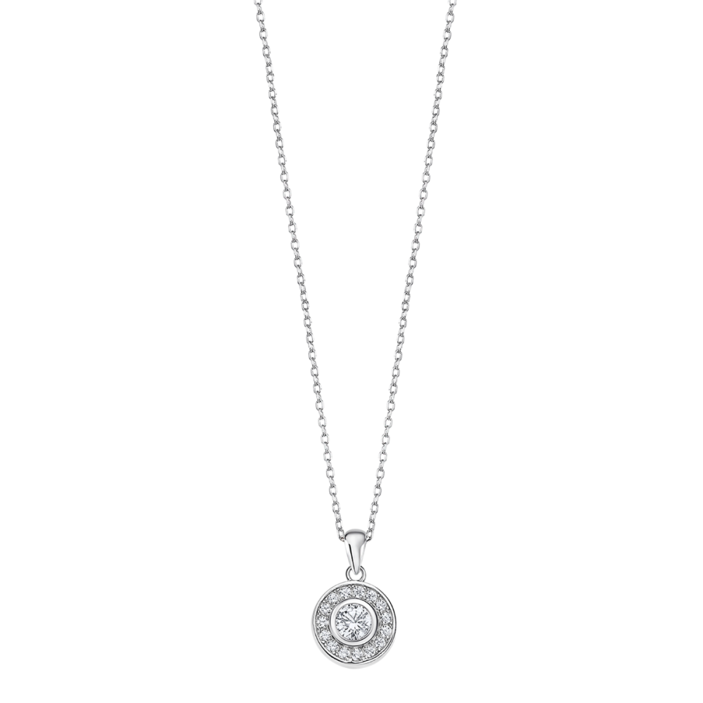 Lotus Collana Donna Argento Punto Luce Bianco