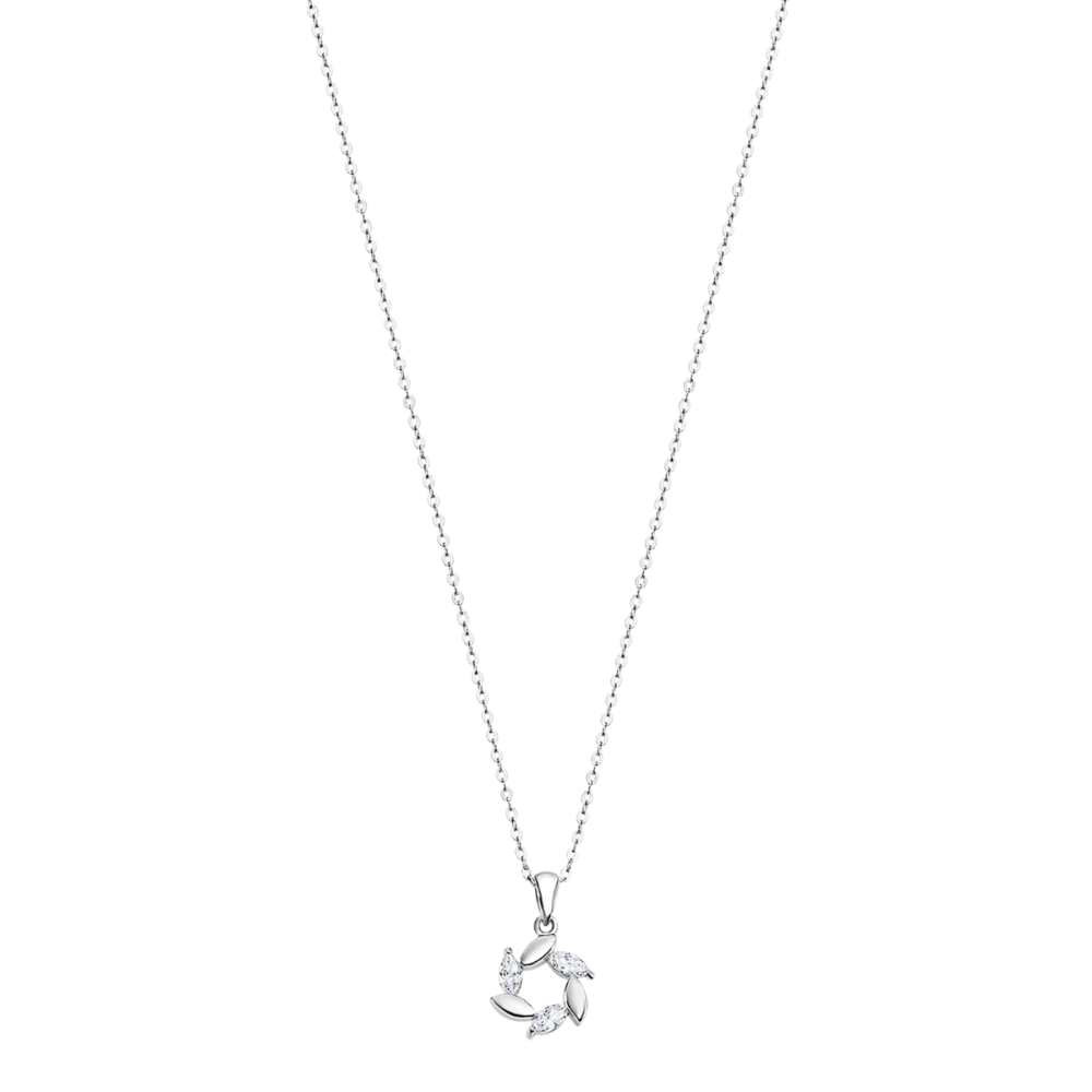 Lotus Collana Donna Argento Rodiato 6 Foglie