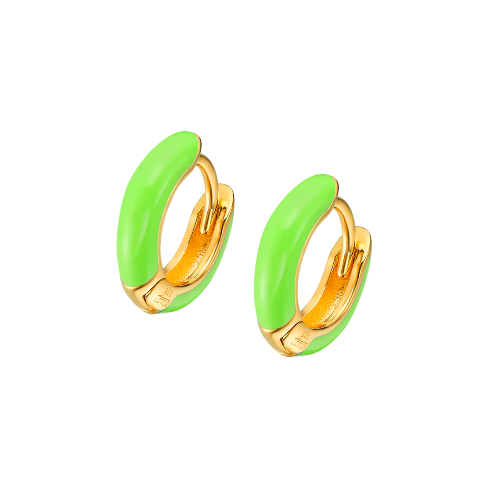 Lotus Cerchietto Argento Dorato Smalto Verde