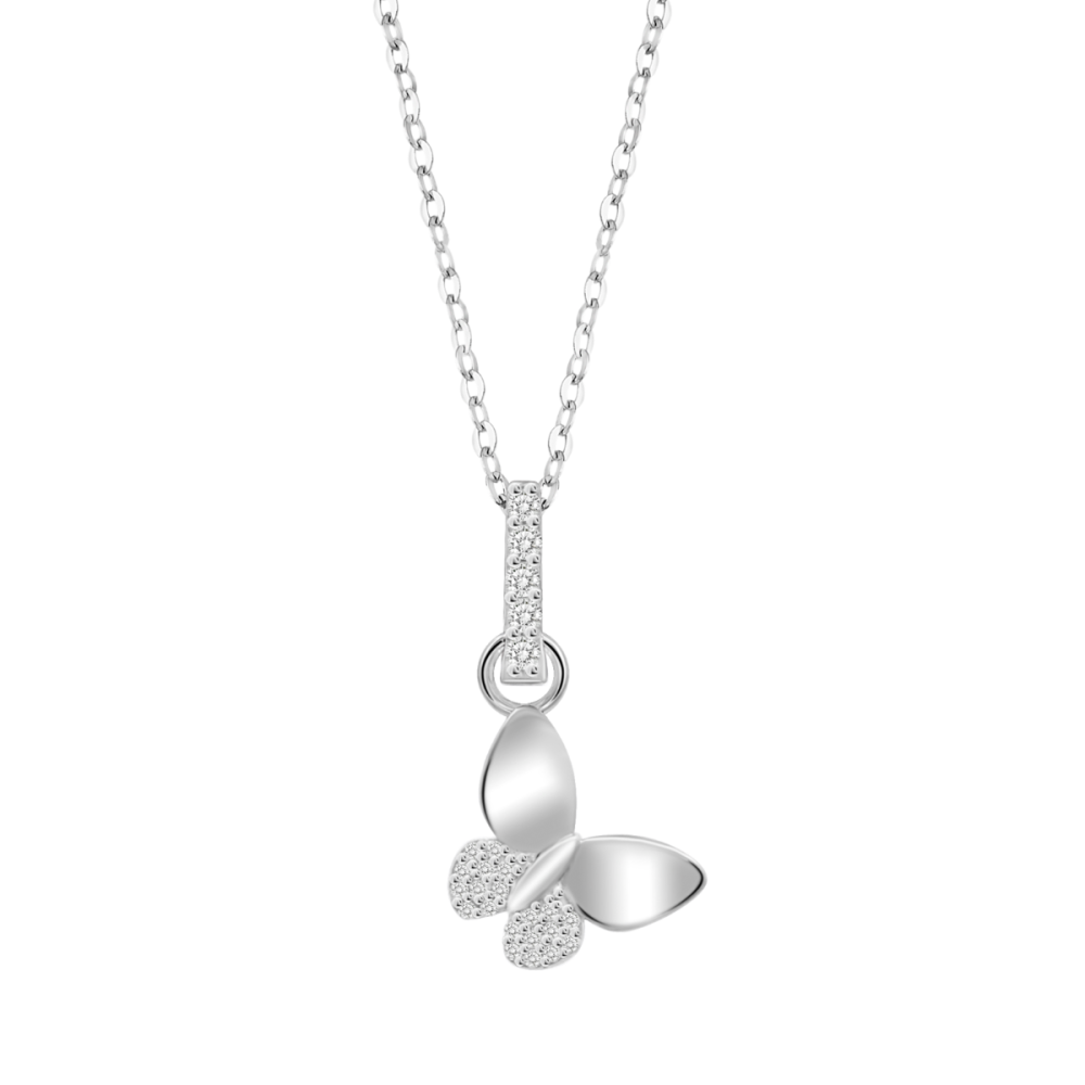 Lotus Collana Argento Farfalla Zirconata