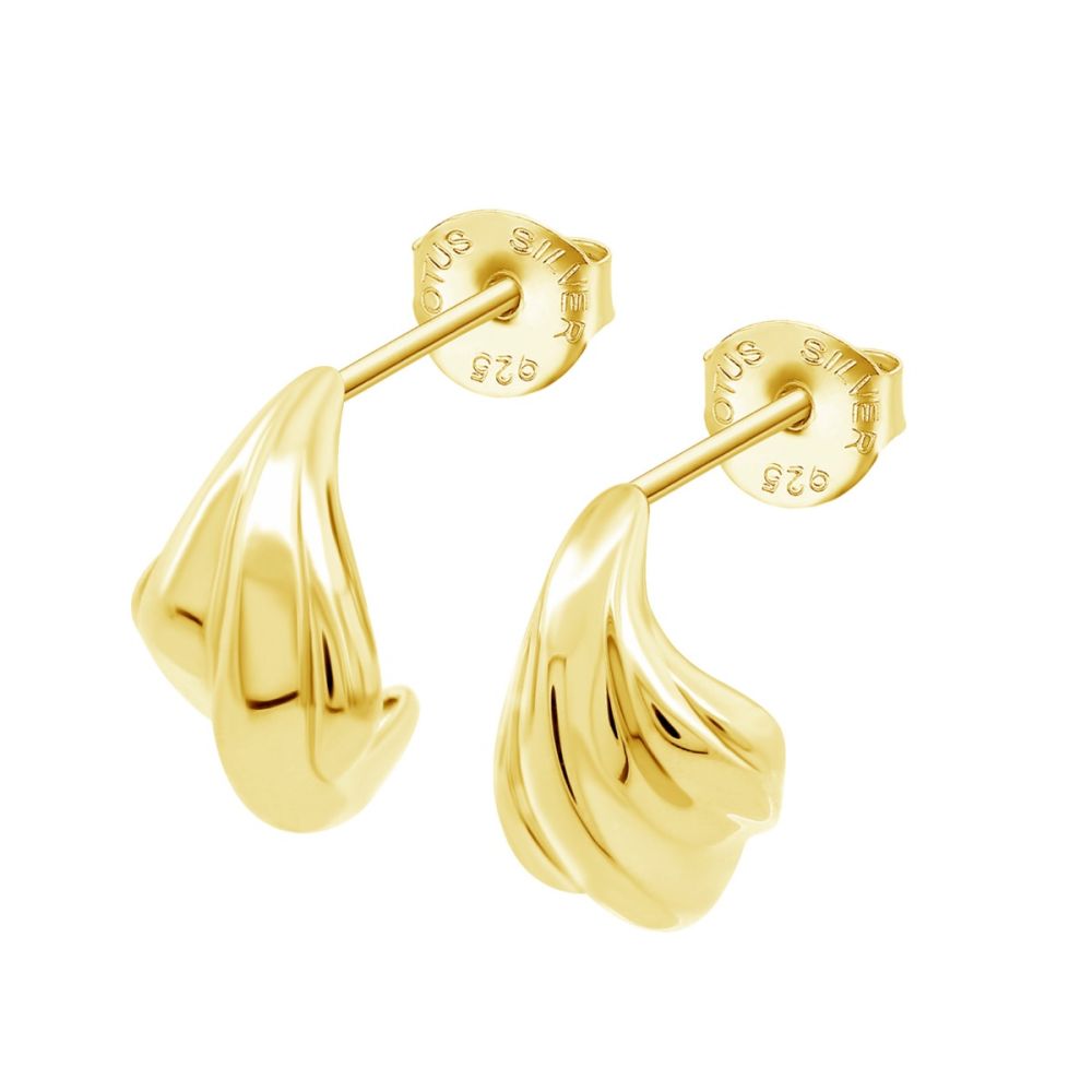 Lotus Orecchini Pendenti Argento Gold 