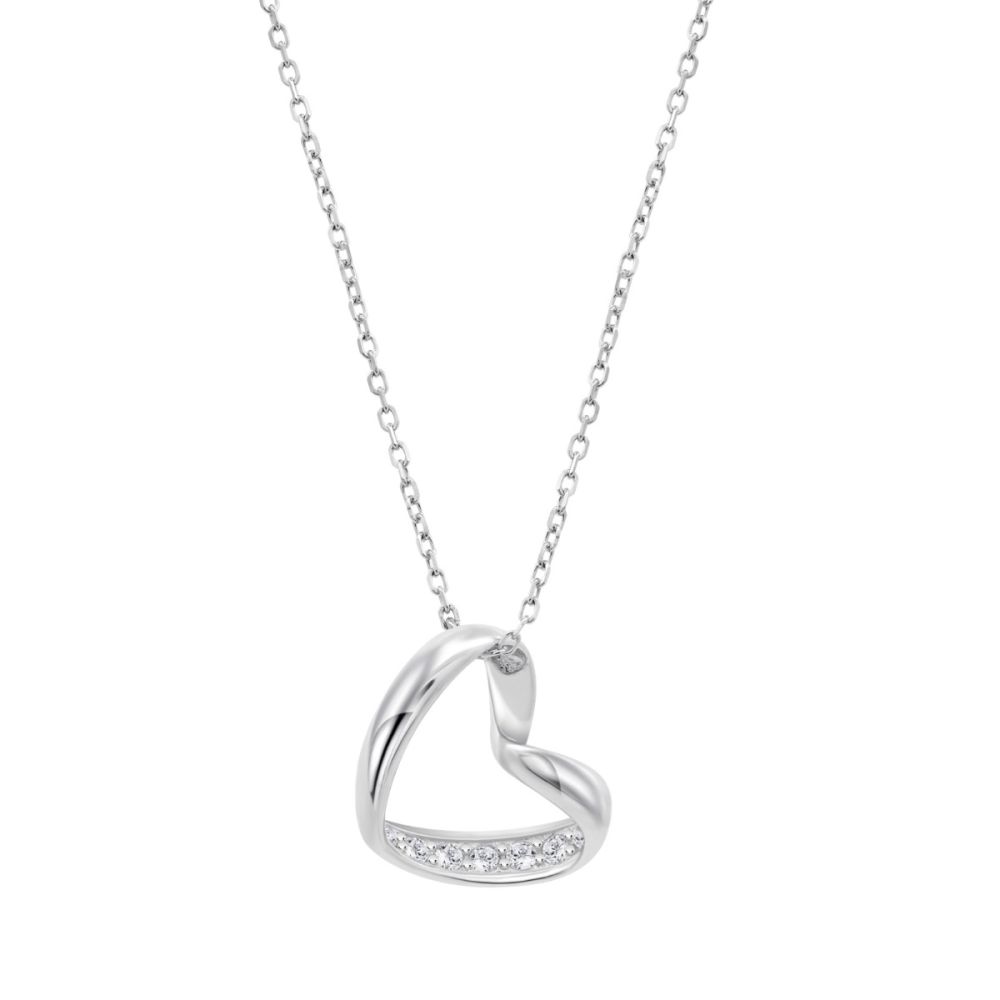 Lotus Collana Argento Cuore con Zirconi Bianchi