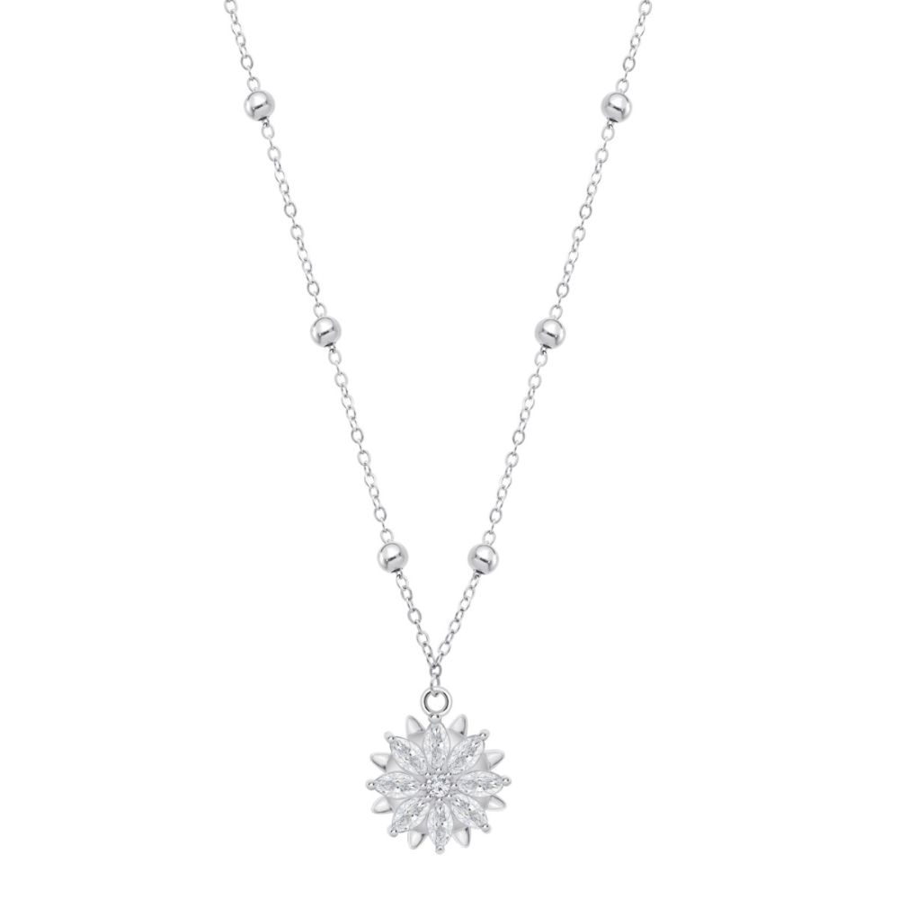 Lotus Collana Argento Elemento con Zirconi Bianchi