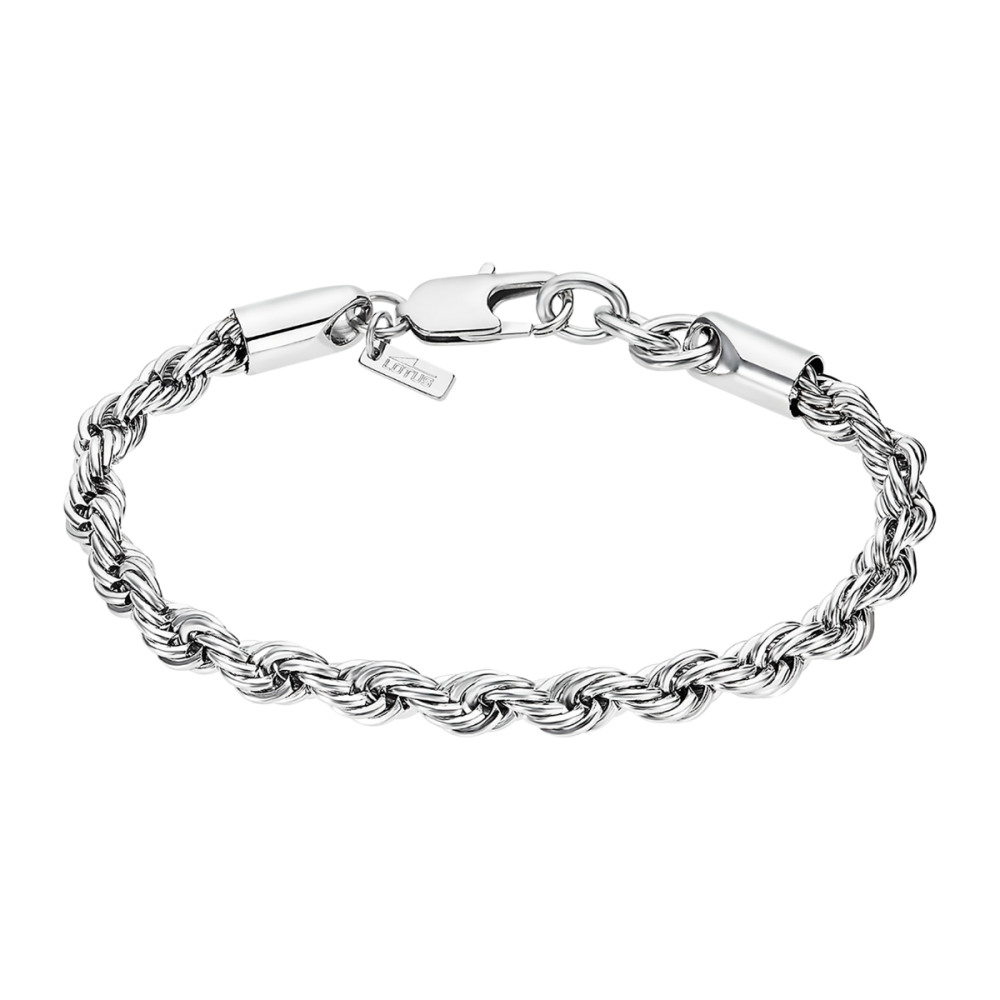 Lotus Bracciale Acciaio Catena Anelli Concatenati