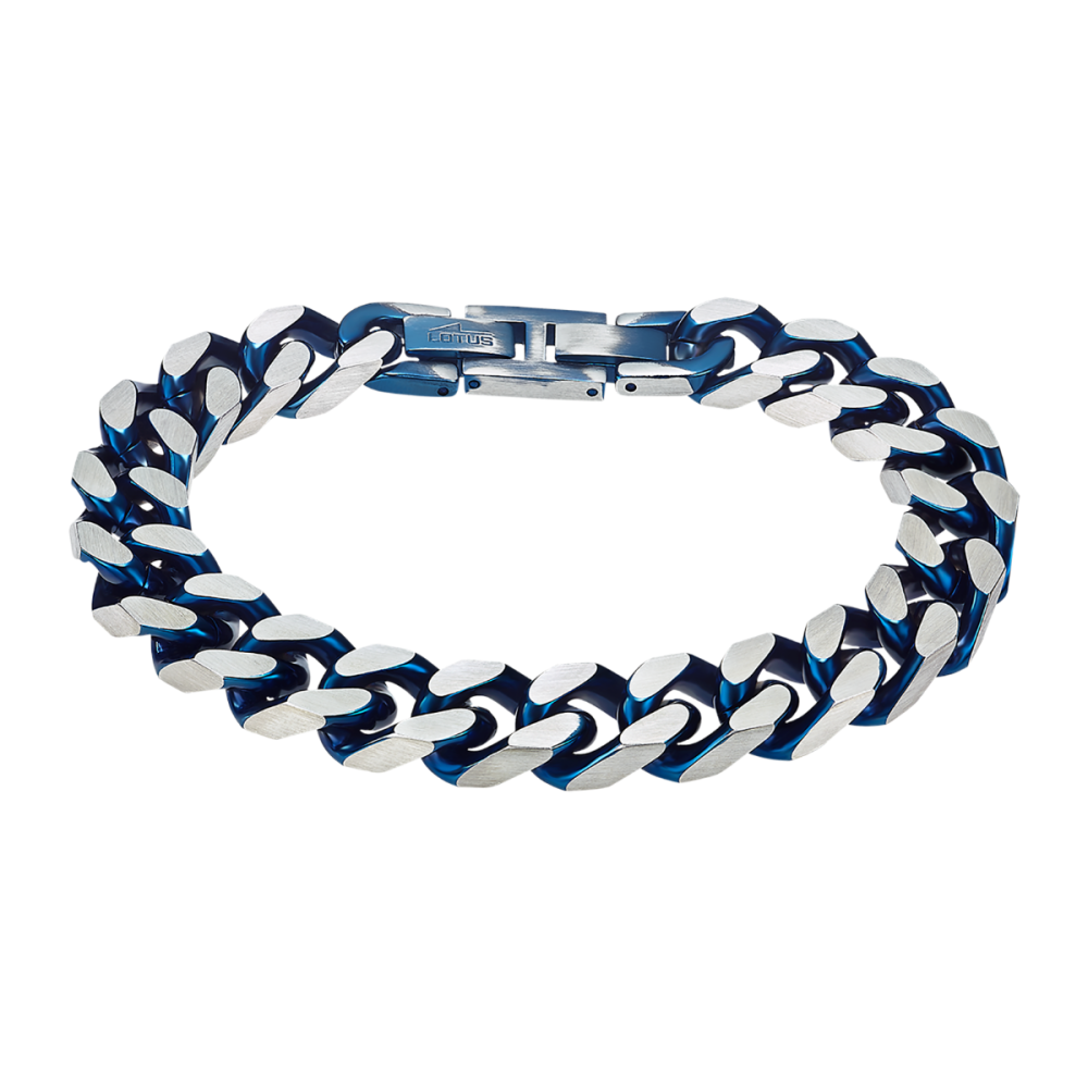 Lotus Bracciale Uomo Acciaio e Pvd Blu