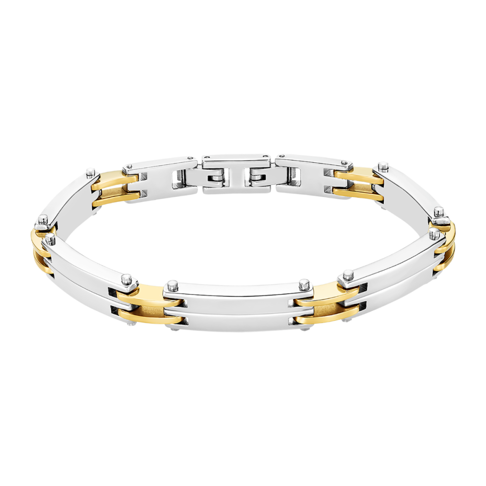 Lotus Bracciale Uomo Acciaio e Pvd Gold