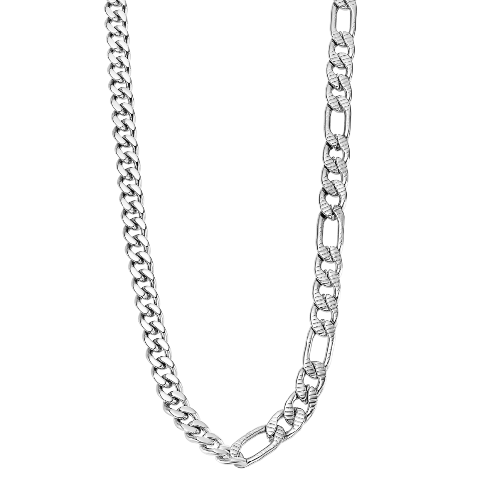 Lotus Collana Catena Acciaio Maglia 3+1