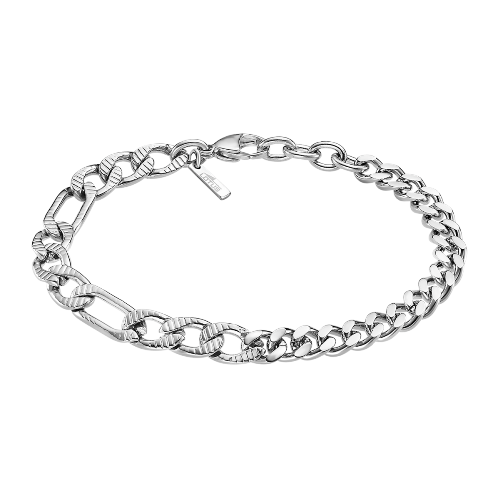 Lotus Bracciale Catena Acciaio Maglia 3+1
