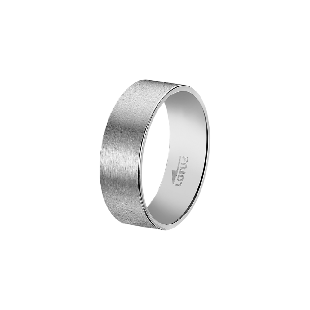 Lotus Anello Acciaio Opaco