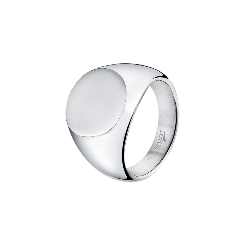 Lotus Anello Acciaio Opaco Chevalier 