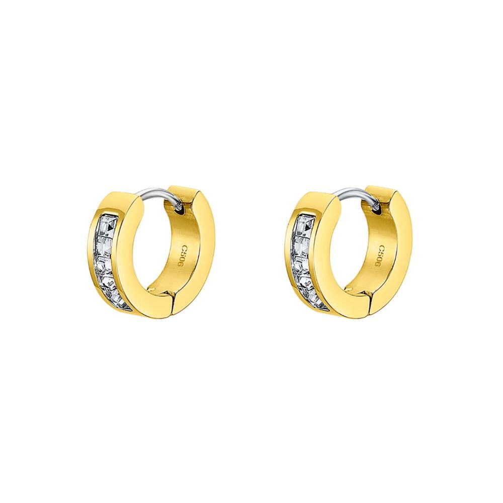 Lotus Cerchi Acciaio Gold e Zirconi Bianchi