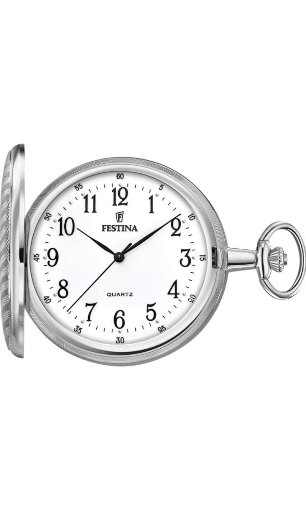 Festina Orologio Tasca Solo Tempo Quadrante Bianco