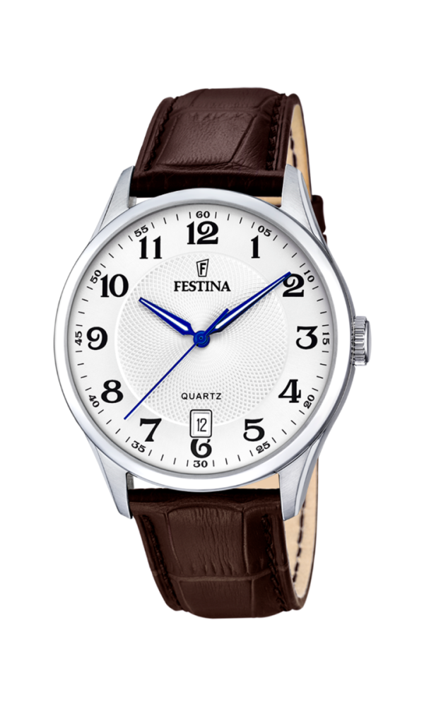 Festina Orologio Acciaio Solo Tempo Quadrante Bianco