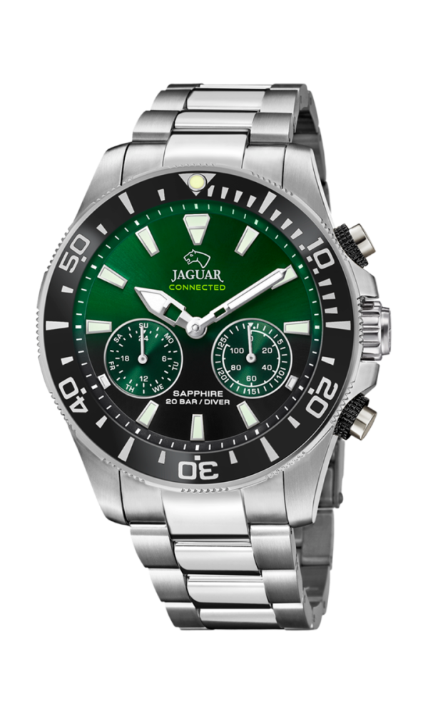 Jaguar Orologio Connected Uomo Acciaio Quadrante Verde