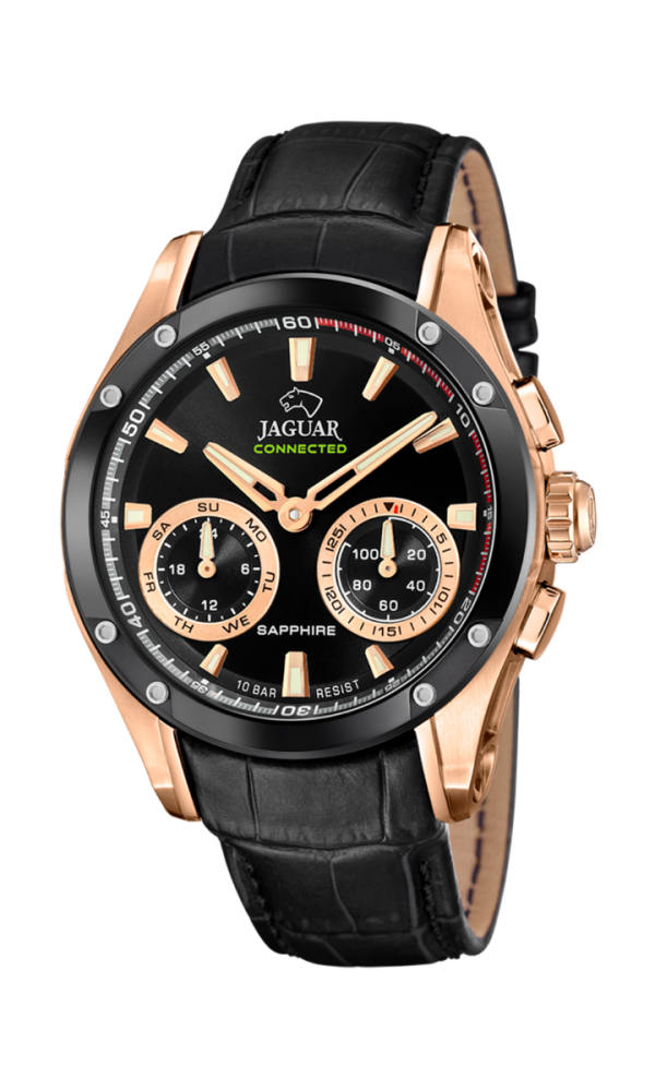 Jaguar Orologio Connected Uomo Acciaio Rosè Quadrante Nero