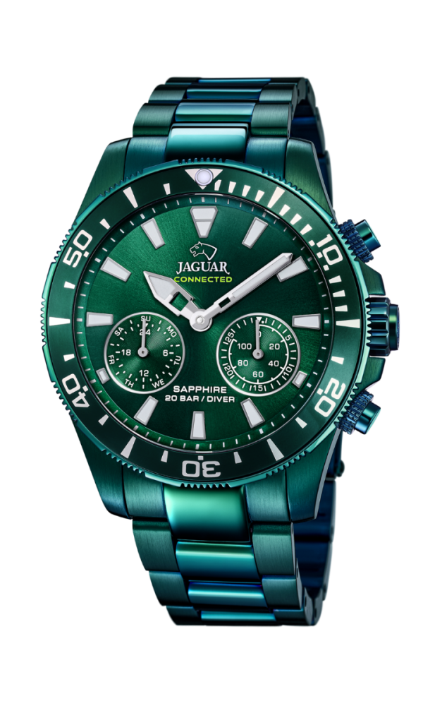 Jaguar Orologio Connected Uomo Acciaio Verde Quadrante Verde