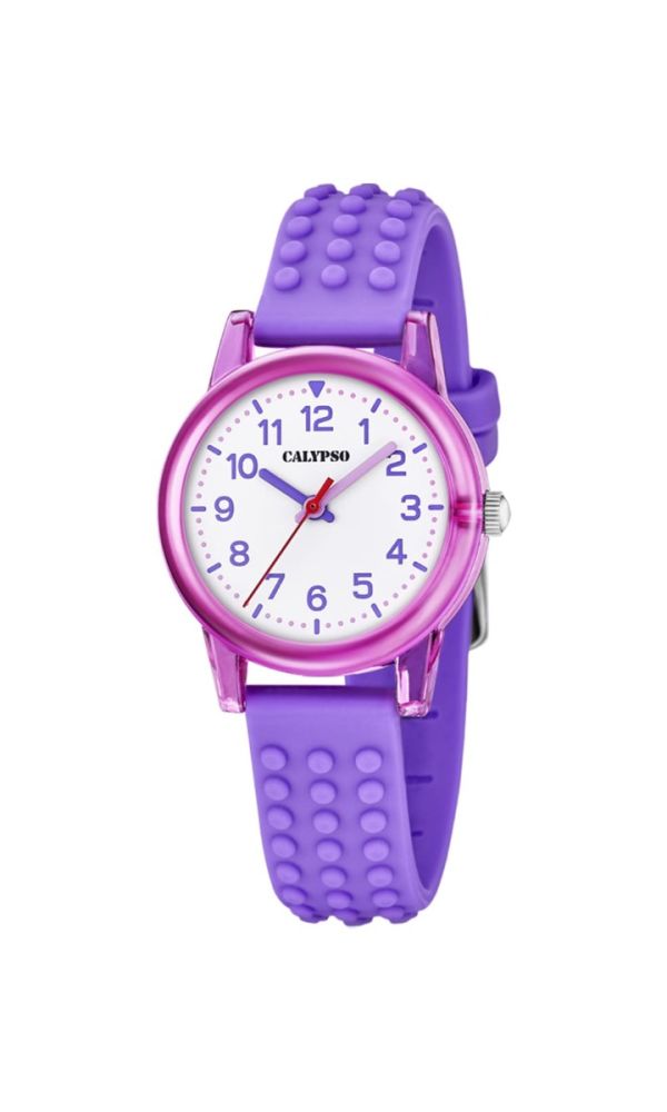 Calypso Solo Tempo Gomma Viola Quadrante Bianco