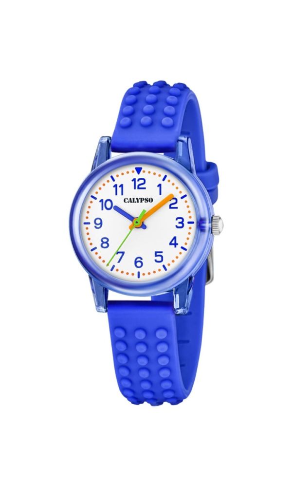 Calypso Solo Tempo Gomma Azzurro Quadrante Bianco