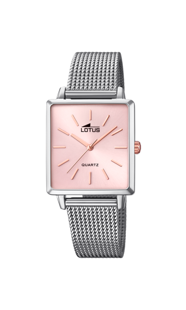 Lotus Orologio Acciaio Solo Tempo Quadrante Rosa