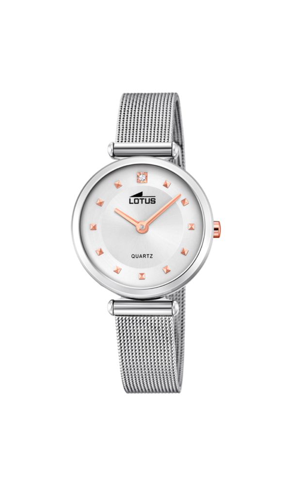 Lotus Orologio Acciaio Solo Tempo Quadrante Silver
