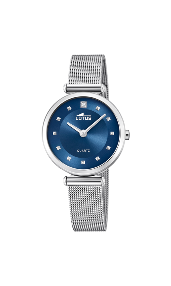 Lotus Orologio Acciaio Solo Tempo Quadrante Blu