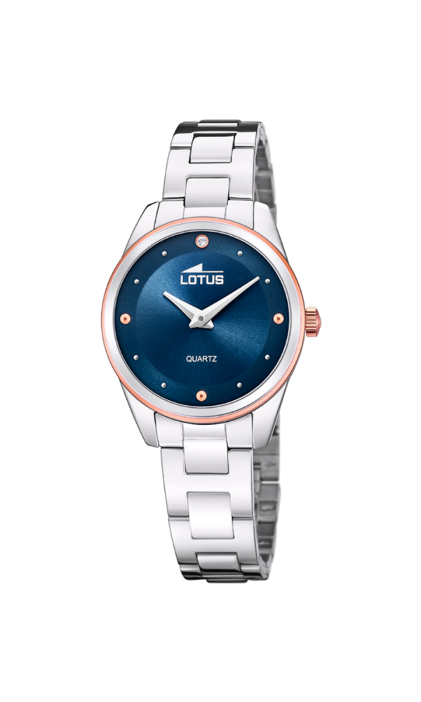 Lotus Orologio Acciaio Solo Tempo Quadrante Blu