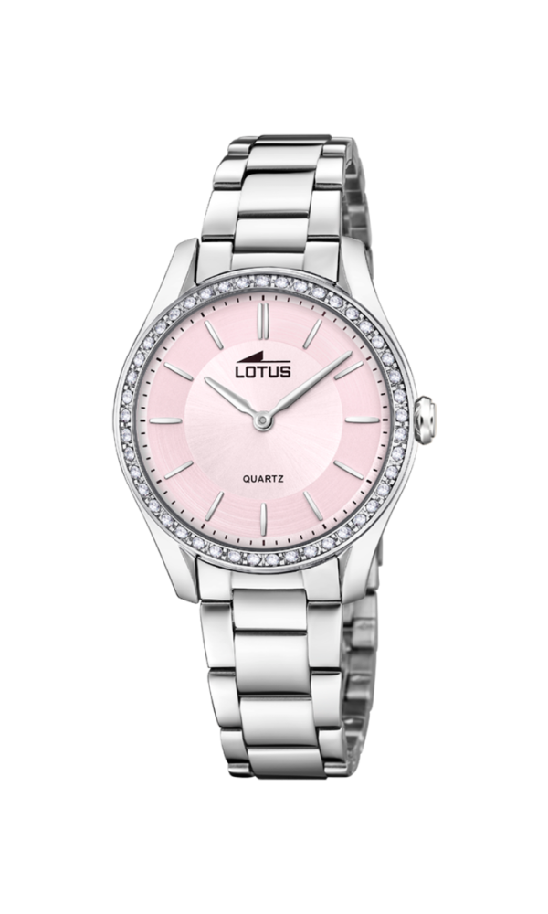 Lotus Orologio Acciaio Solo Tempo Quadrante Rosa