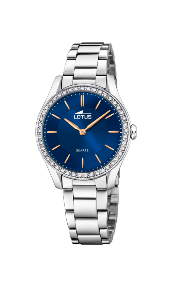 Lotus Orologio Acciaio Solo Tempo Quadrante Blu