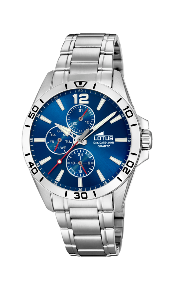 Lotus Orologio Acciaio Multifunzione Quadrante Blu