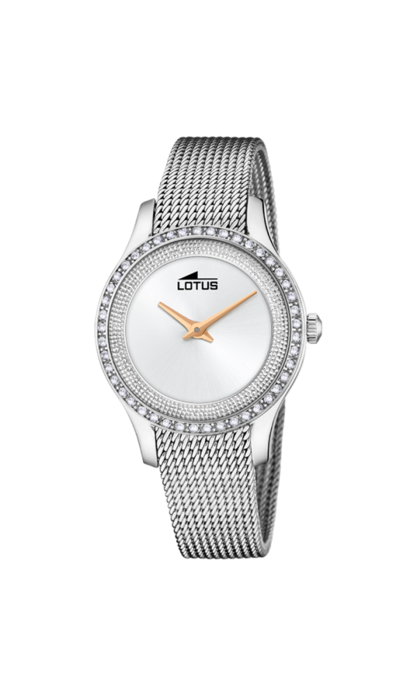 Lotus Orologio Acciaio Solo Tempo Quadrante Silver