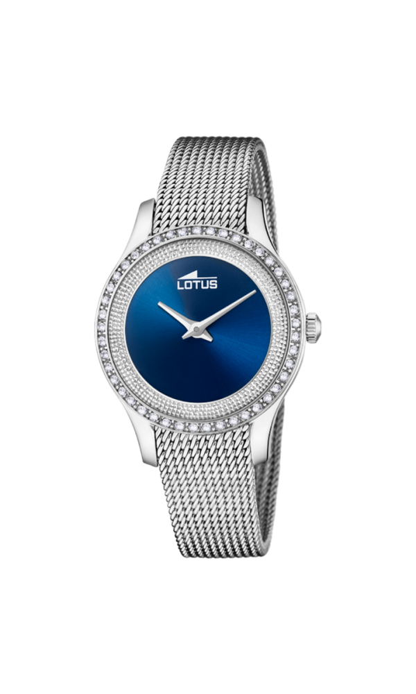Lotus Orologio Acciaio Solo Tempo Quadrante Blu