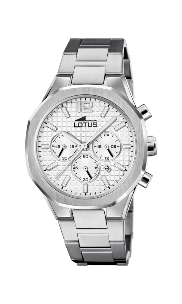 Lotus Orologio Acciaio Cronografo Quadrante Silver