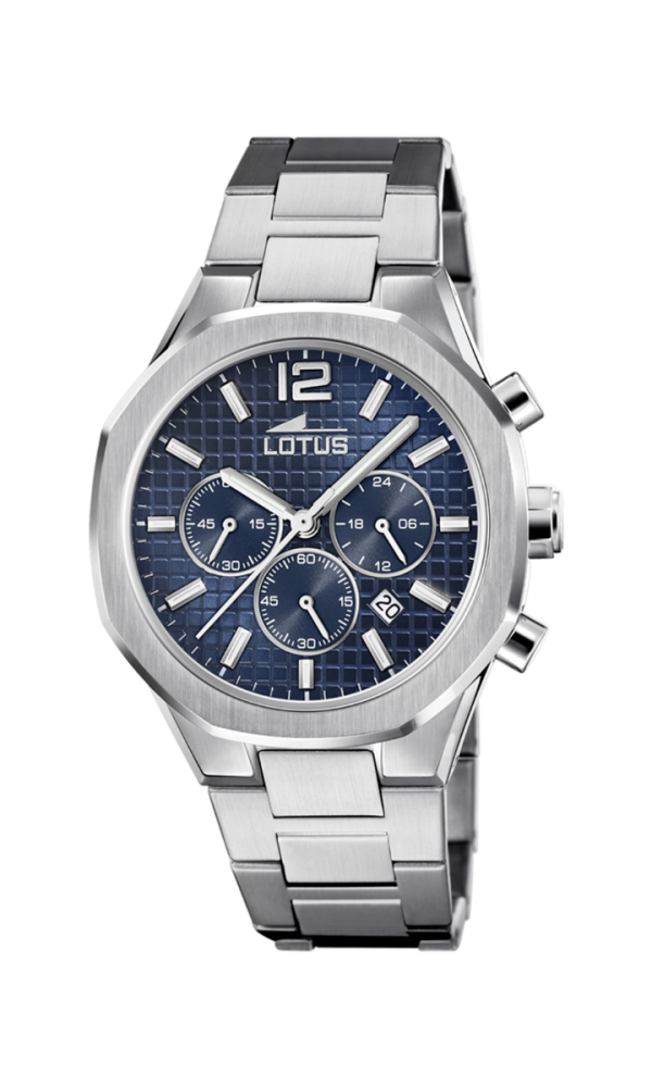 Lotus Orologio Acciaio Cronografo Quadrante Blu