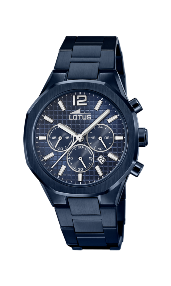 Lotus Orologio Acciaio Blu Cronografo Quadrante Blu