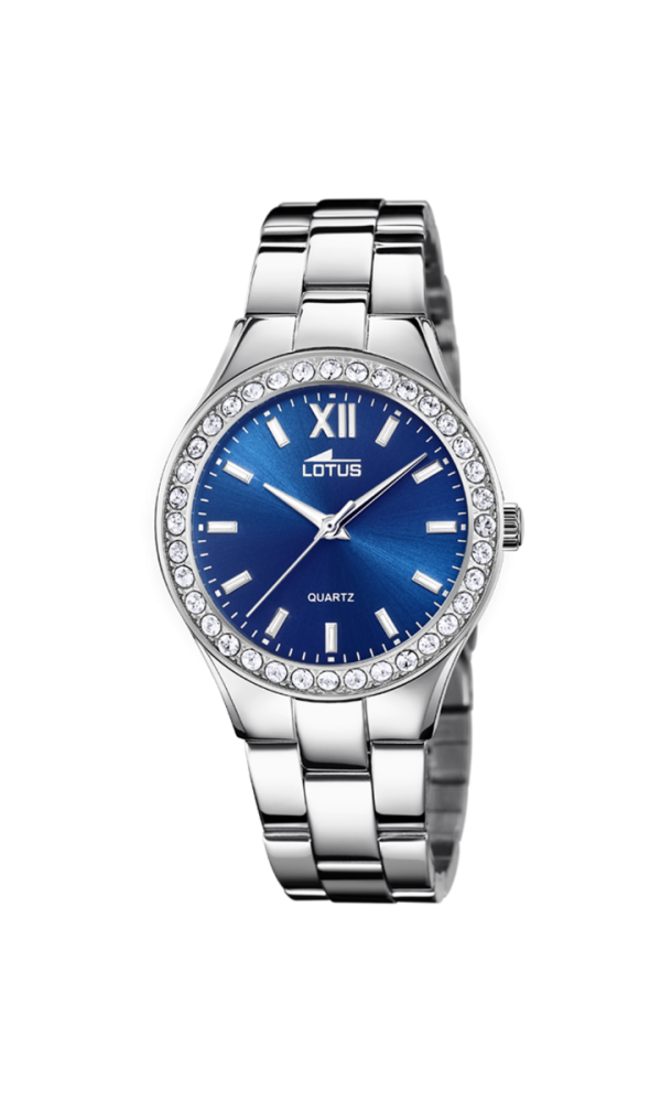 Lotus Orologio Acciaio Solo Tempo Quadrante Blu