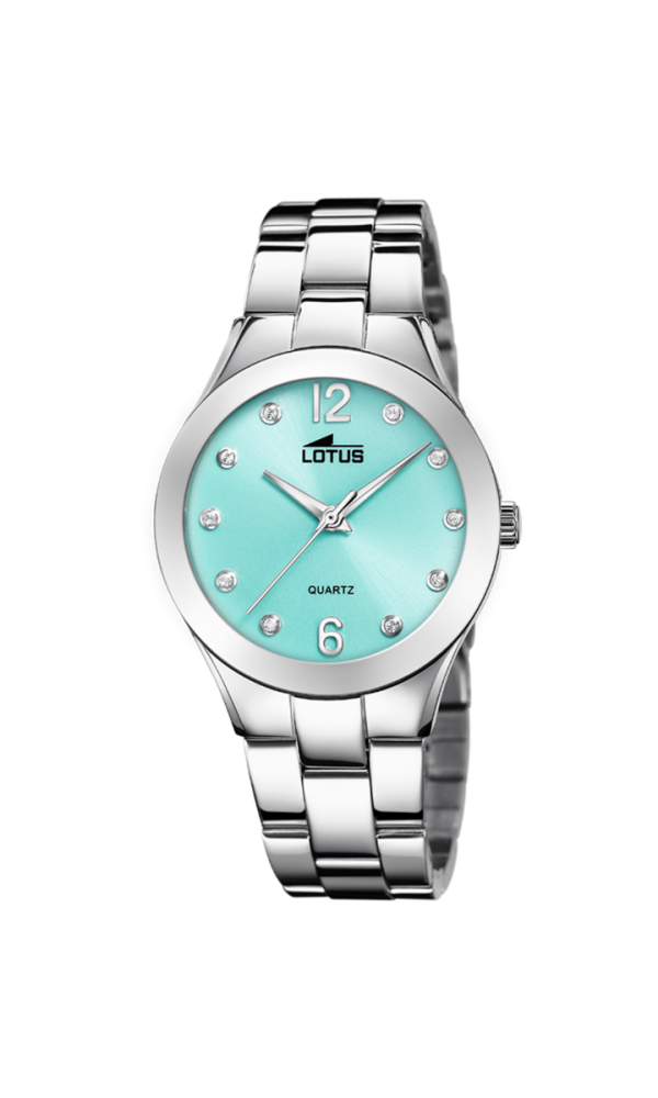 Lotus Orologio Acciaio Solo Tempo Quadrante Verde