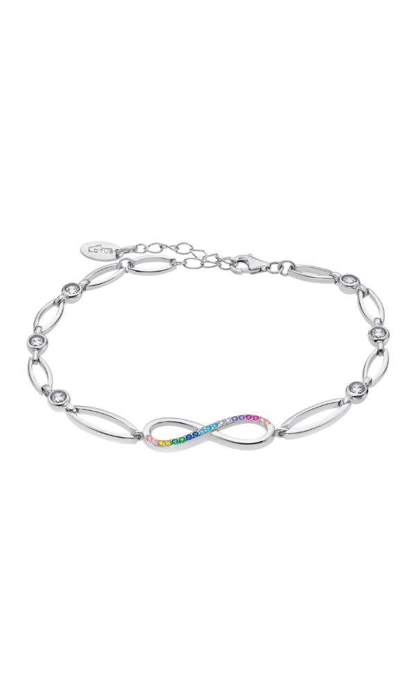Lotus Bracciale Argento Infinito Multicolor